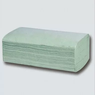 Serviettes à main verte en V